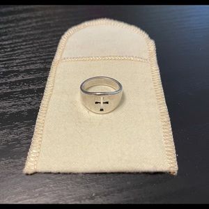 James Avery wide crosslet ring